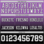 Custom Medium Purple White-Black Authentic Fade Fashion Football Jersey