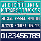 Custom Aqua White-Navy Authentic Fade Fashion Football Jersey