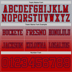 Custom Gray Red-Navy Authentic Fade Fashion Football Jersey