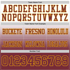 Custom White Burgundy-Gold Authentic Fade Fashion Football Jersey