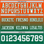 Custom Orange White-Kelly Green Authentic Fade Fashion Football Jersey