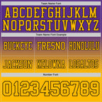 Custom Purple Gold-Black Authentic Fade Fashion Football Jersey