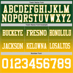 Custom Green White-Gold Authentic Fade Fashion Football Jersey
