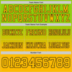 Custom Neon Green Gold-Black Authentic Fade Fashion Football Jersey