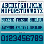 Custom White Navy-Teal Authentic Fade Fashion Football Jersey