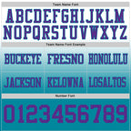 Custom White Purple-Teal Authentic Fade Fashion Football Jersey