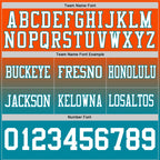Custom Orange White-Teal Authentic Fade Fashion Football Jersey