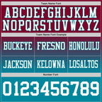 Custom Maroon White-Teal Authentic Fade Fashion Football Jersey