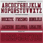 Custom White Cardinal-Black Authentic Fade Fashion Football Jersey