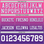 Custom Pink White-Purple Authentic Fade Fashion Football Jersey
