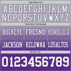 Custom Gray White-Purple Authentic Fade Fashion Football Jersey