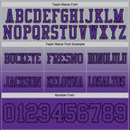 Custom Gray Purple-Black Authentic Fade Fashion Football Jersey