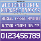 Custom Light Blue White-Purple Authentic Fade Fashion Football Jersey