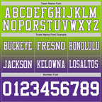 Custom Neon Green White-Purple Authentic Fade Fashion Football Jersey