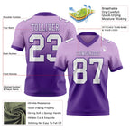 Custom Light Purple White-Purple Authentic Fade Fashion Football Jersey