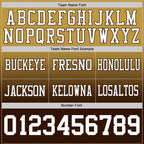 Custom Old Gold White-Brown Authentic Fade Fashion Football Jersey