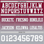 Custom Maroon White-Gray Authentic Fade Fashion Football Jersey