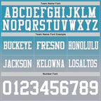 Custom Panther Blue White-Gray Authentic Fade Fashion Football Jersey