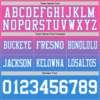 Custom Pink White-Powder Blue Authentic Fade Fashion Football Jersey