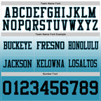 Custom White Black-Panther Blue Authentic Fade Fashion Football Jersey