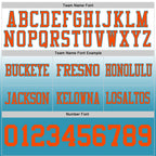 Custom White Orange-Panther Blue Authentic Fade Fashion Football Jersey