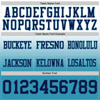 Custom White Navy-Panther Blue Authentic Fade Fashion Football Jersey