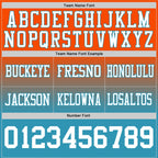 Custom Orange White-Panther Blue Authentic Fade Fashion Football Jersey