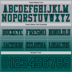 Custom Gray Midnight Green-Black Authentic Fade Fashion Football Jersey