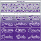 Custom Gray Purple-White Fade Fashion Hockey Lace Neck Jersey