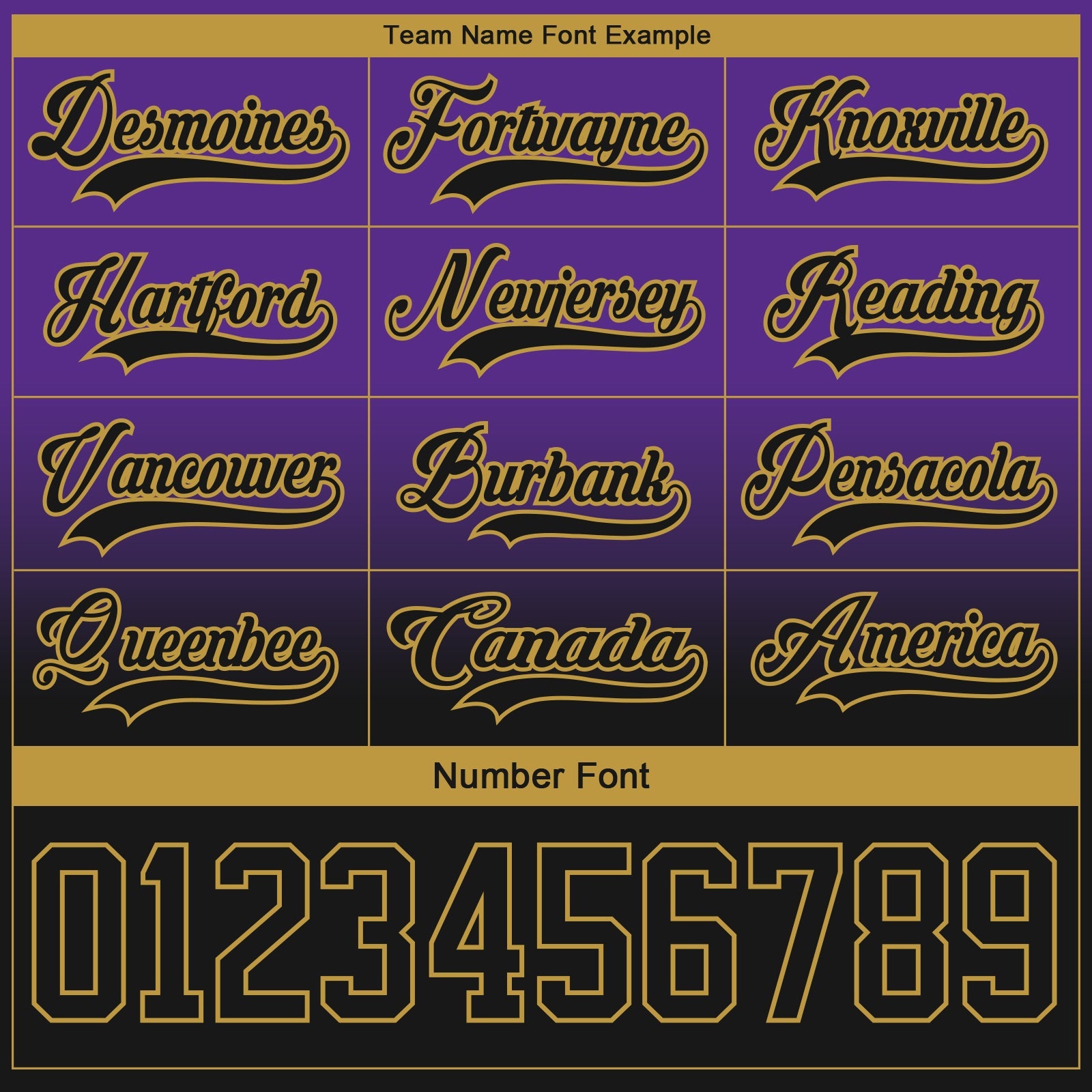 Custom Purple Black-Old Gold Fade Fashion Hockey Lace Neck Jersey