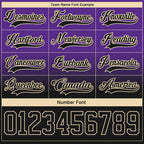 Custom Purple Black-Cream Fade Fashion Hockey Lace Neck Jersey