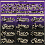 Custom Purple Black-Cream Fade Fashion Hockey Lace Neck Jersey