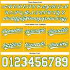 Custom Gold White-Kelly Green Authentic Basketball Shorts