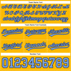 Custom Gold Light Blue-Navy Authentic Basketball Shorts