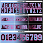 Custom Black Light Blue-Pink Authentic Gradient Fashion Football Jersey