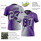 Custom Purple Gray-Black Authentic Gradient Fashion Football Jersey