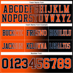 Custom Black Orange-Light Blue Authentic Gradient Fashion Football Jersey