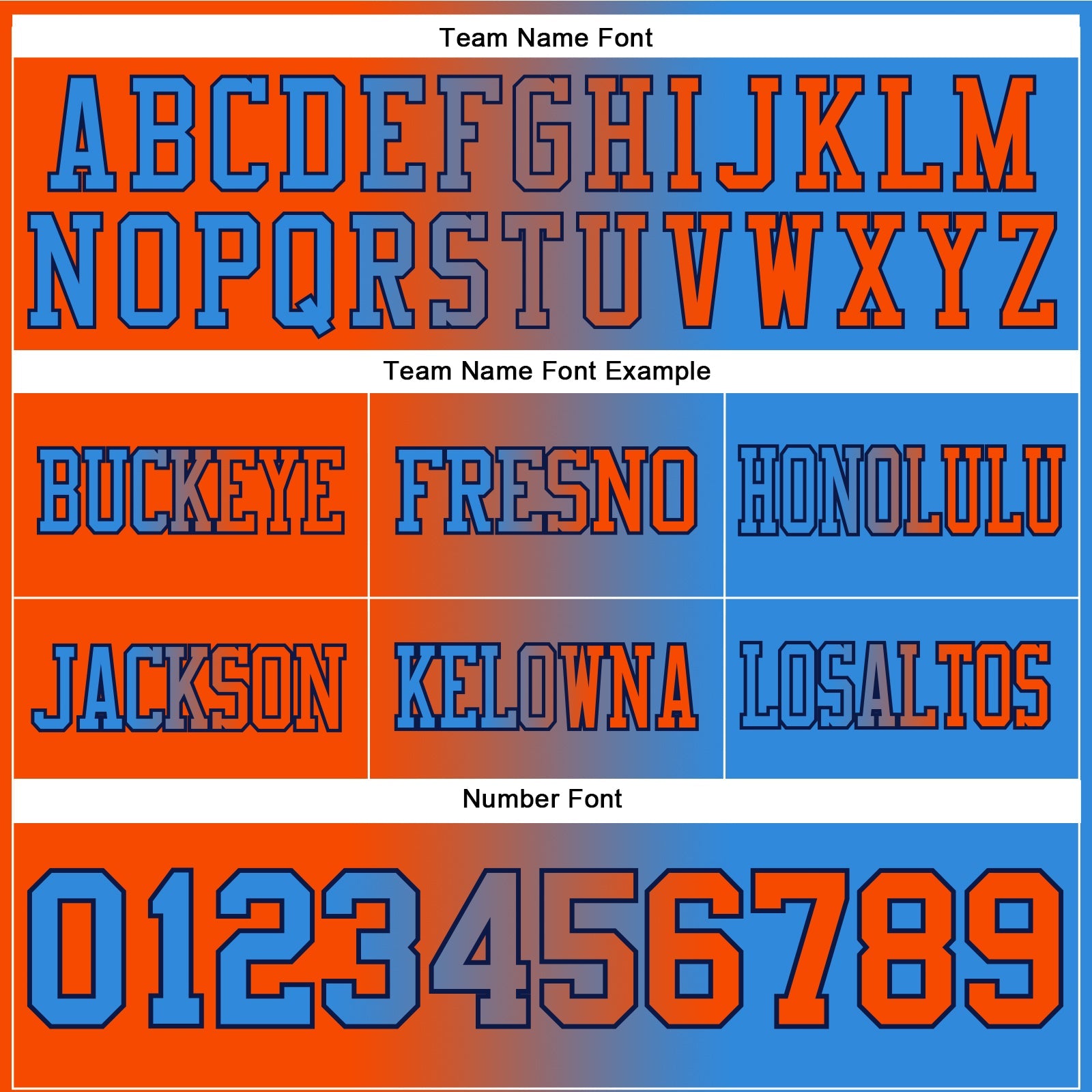 Custom Powder Blue Orange-Navy Authentic Gradient Fashion Football Jersey
