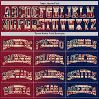 Custom Navy Vintage USA Flag Maroon-Cream Authentic Gradient Fashion Basketball Jersey