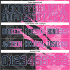 Custom Black Pink-Light Blue Authentic Gradient Fashion Scratch Football Jersey