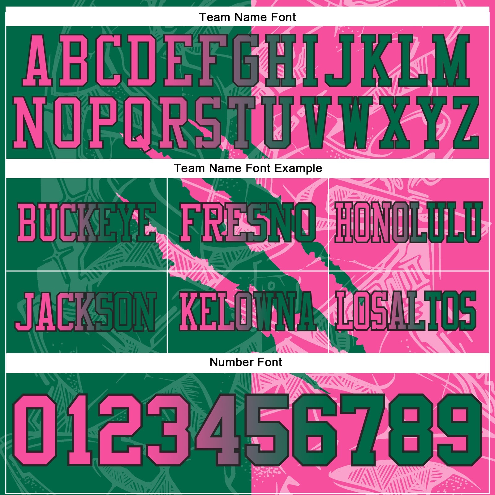 Custom Kelly Green Pink-Black Authentic Gradient Fashion Scratch Football Jersey