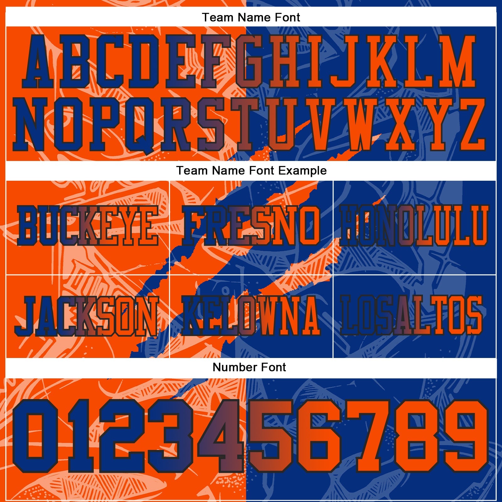 Custom Royal Orange-Black Authentic Gradient Fashion Scratch Football Jersey