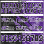 Custom Black Purple-White Authentic Gradient Fashion Scratch Football Jersey