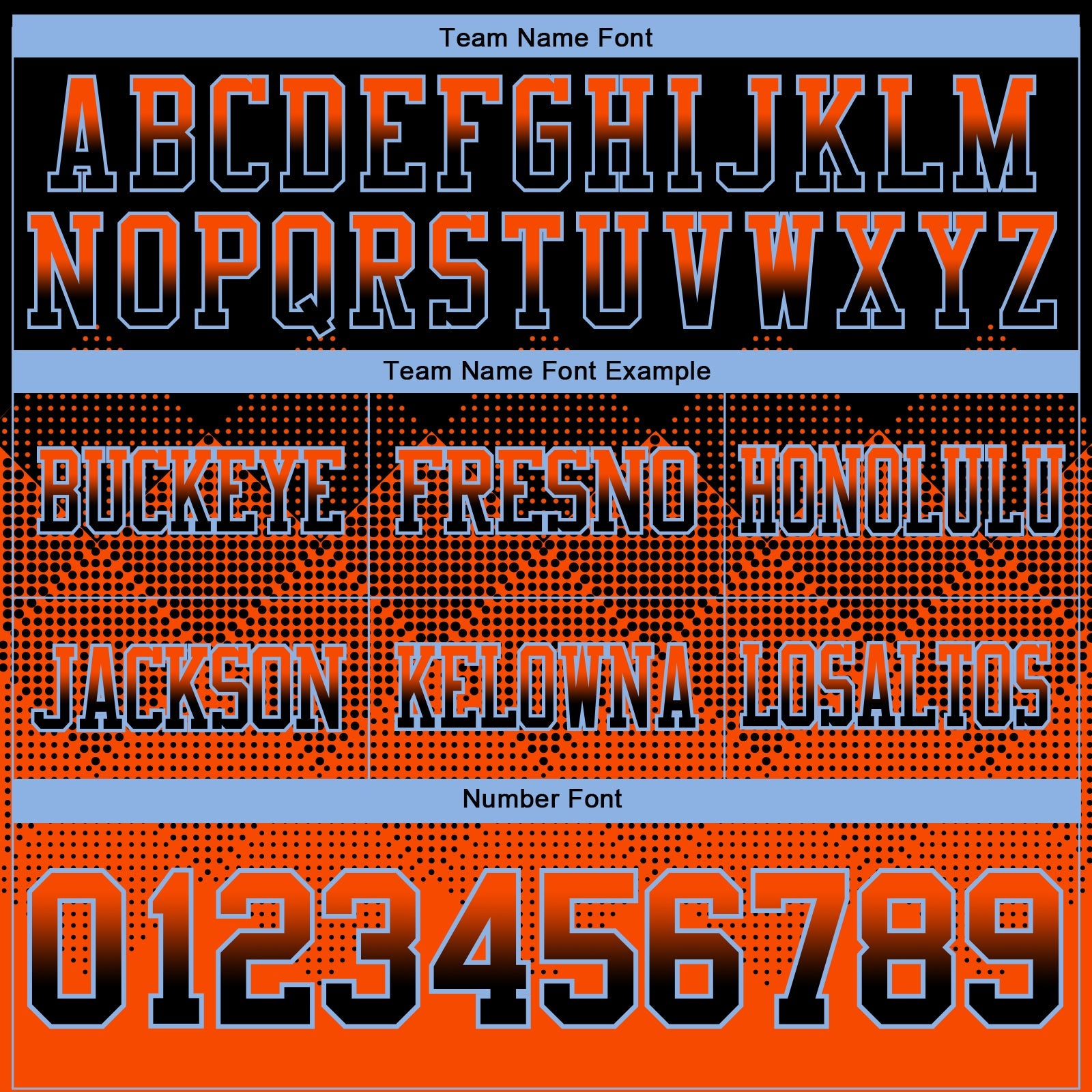 Custom Black Orange-Light Blue Authentic Gradient Square Shape Flag Football Jersey