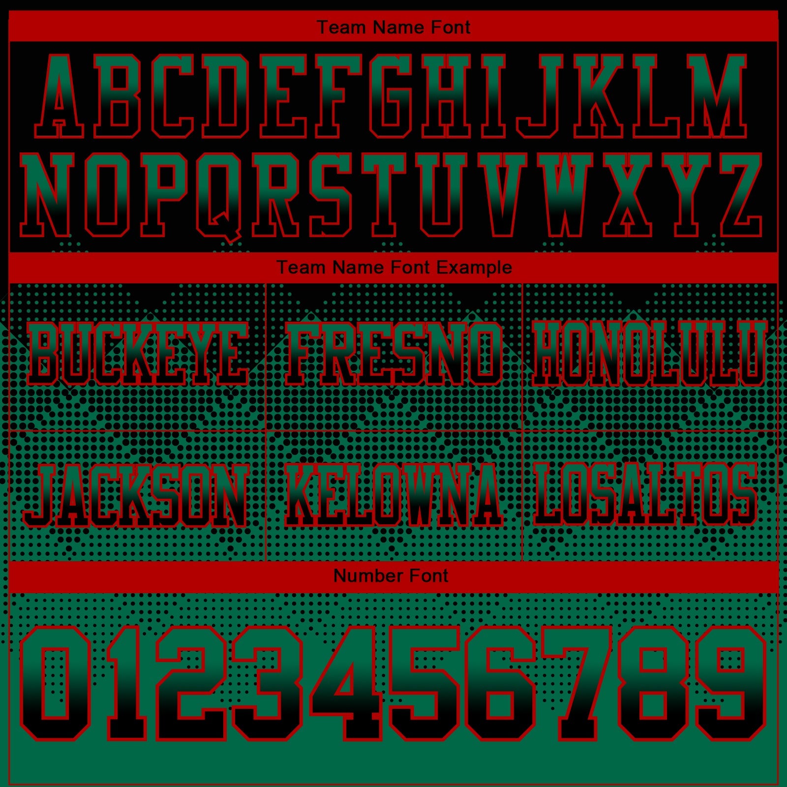 Custom Black Kelly Green-Red Authentic Gradient Square Shape Flag Football Jersey