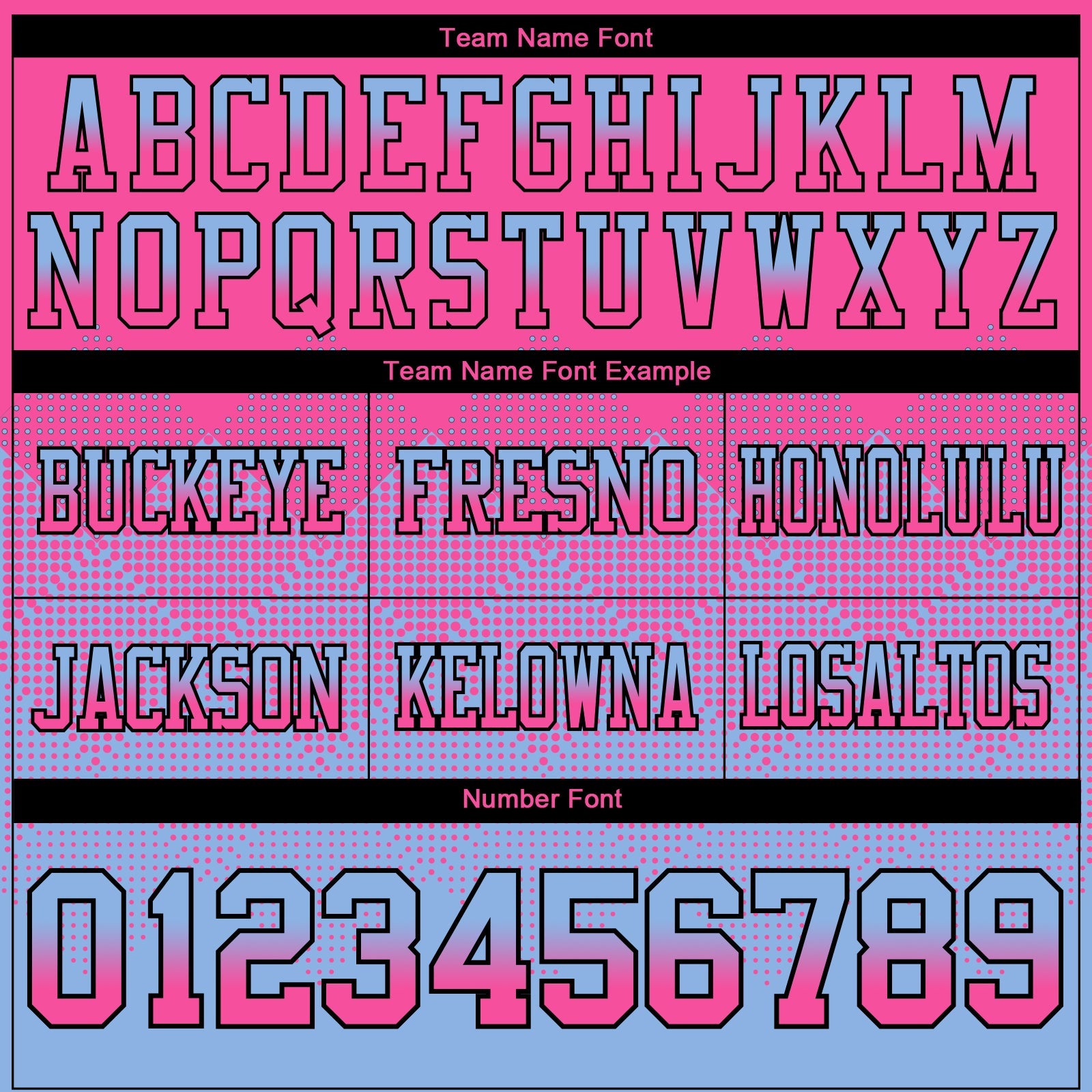 Custom Pink Light Blue-Black Authentic Gradient Square Shape Flag Football Jersey