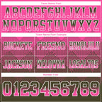 Custom Pink Olive-White Authentic Gradient Square Shape Flag Football Jersey