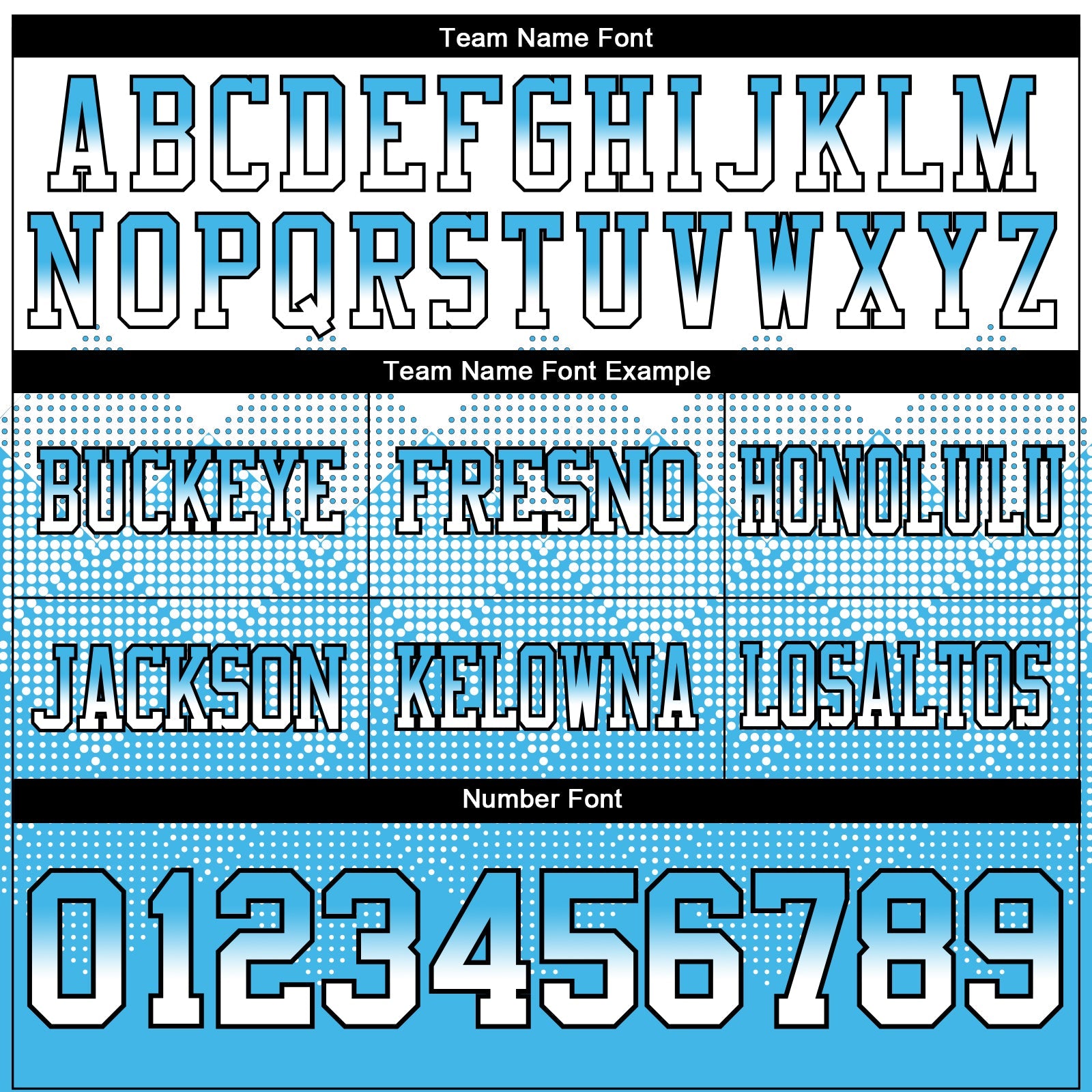 Custom White Sky Blue-Black Authentic Gradient Square Shape Flag Football Jersey