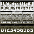 Custom White Olive-Black Authentic Gradient Square Shape Flag Football Jersey