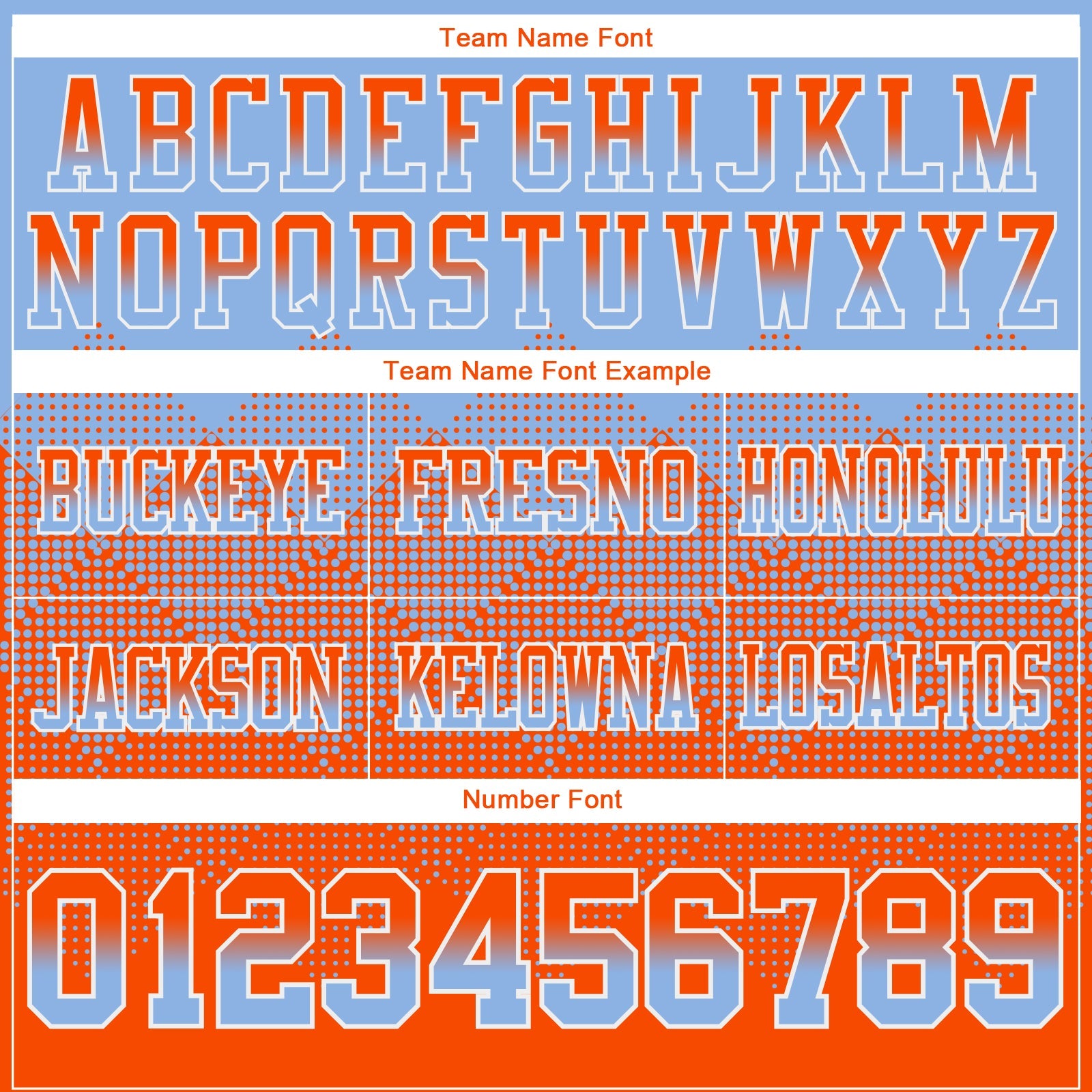 Custom Light Blue Orange-White Authentic Gradient Square Shape Flag Football Jersey